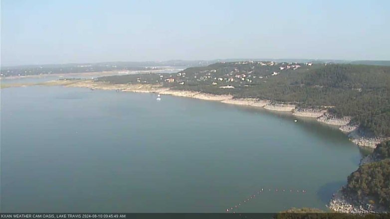 Lake Travis webcam, August 10, 2024 9:45 AM CT