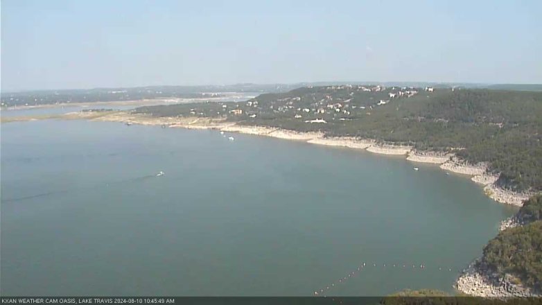 Lake Travis webcam, August 10, 2024 10:45 AM CT