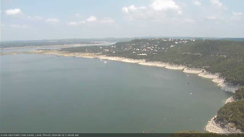 Lake Travis webcam, August 10, 2024 11:45 AM CT