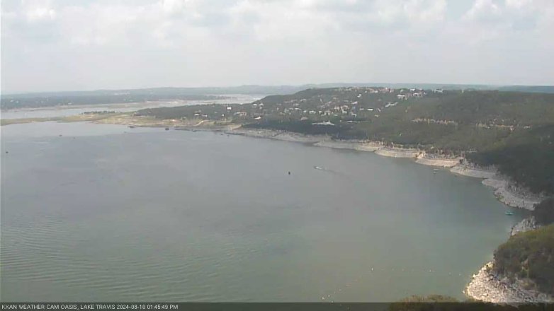 Lake Travis webcam, August 10, 2024 1:45 PM CT