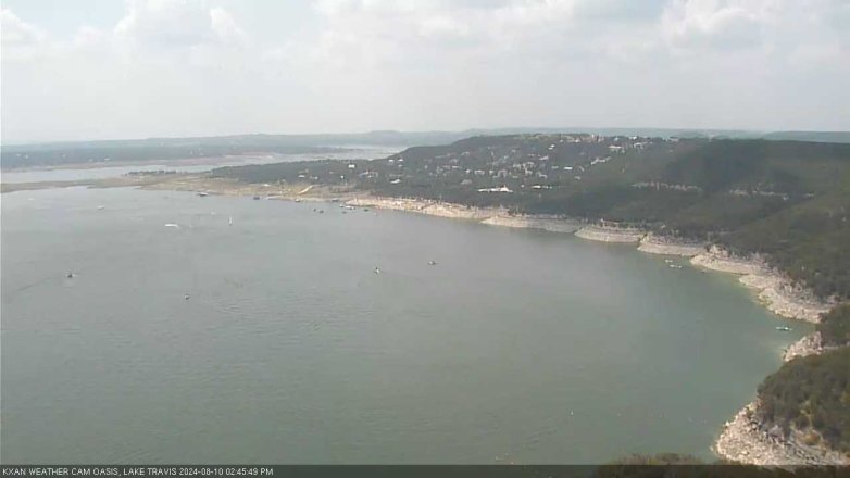 Lake Travis webcam, August 10, 2024 2:45 PM CT