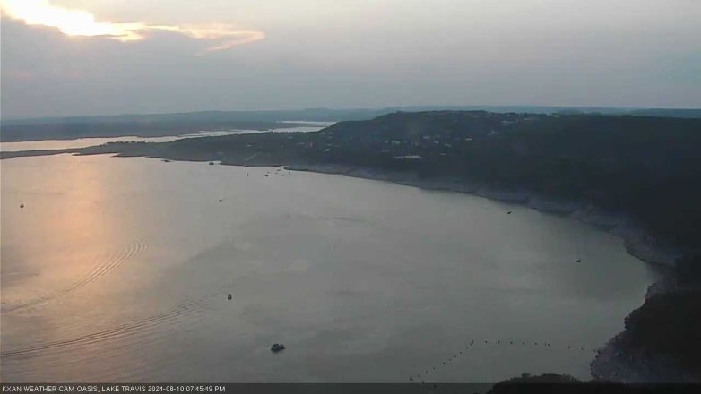 Lake Travis webcam, August 10, 2024 7:45 PM CT