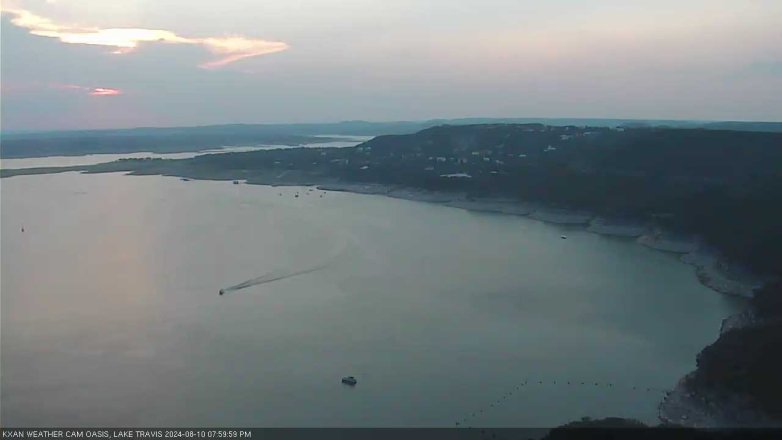 Lake Travis webcam, August 10, 2024 8:00 PM CT