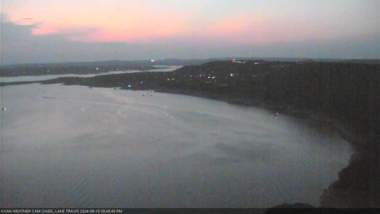 Lake Travis webcam, August 10, 2024 8:45 PM CT