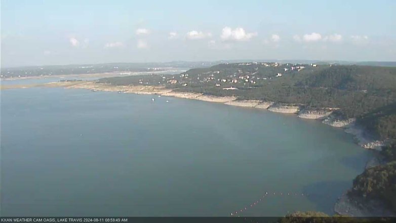 Lake Travis webcam, August 11, 2024 9:00 AM CT