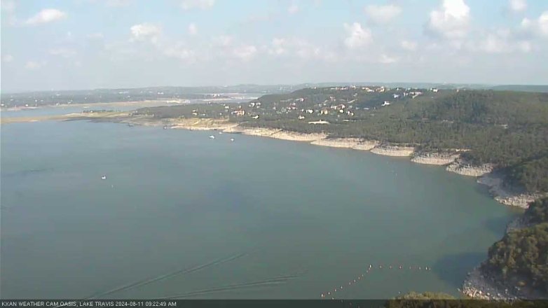 Lake Travis webcam, August 11, 2024 9:25 AM CT