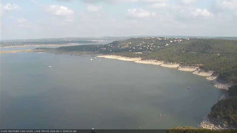 Lake Travis webcam, August 11, 2024 9:45 AM CT