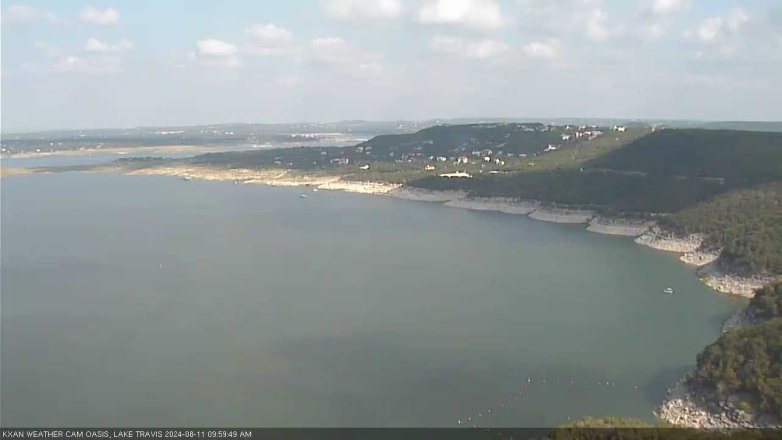 Lake Travis webcam, August 11, 2024 10:00 AM CT