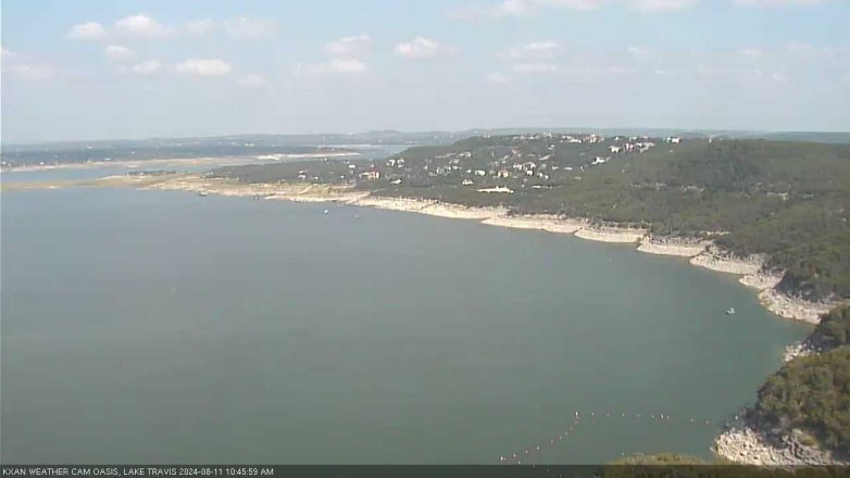 Lake Travis webcam, August 11, 2024 10:45 AM CT