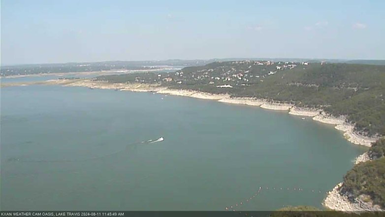 Lake Travis webcam, August 11, 2024 11:45 AM CT