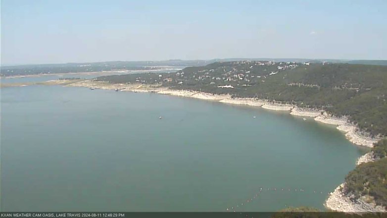 Lake Travis webcam, August 11, 2024 12:45 PM CT