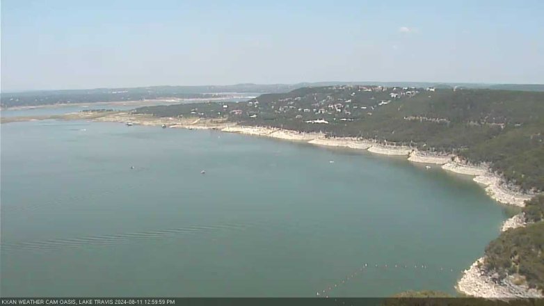 Lake Travis webcam, August 11, 2024 1:00 PM CT