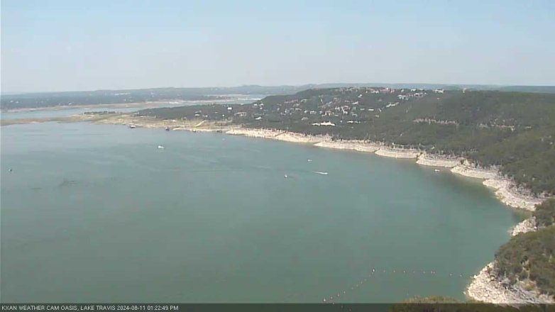 Lake Travis webcam, August 11, 2024 1:25 PM CT