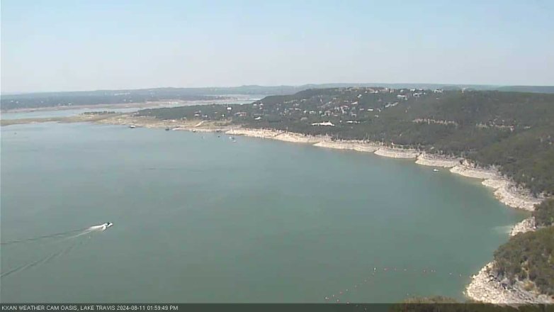Lake Travis webcam, August 11, 2024 2:00 PM CT