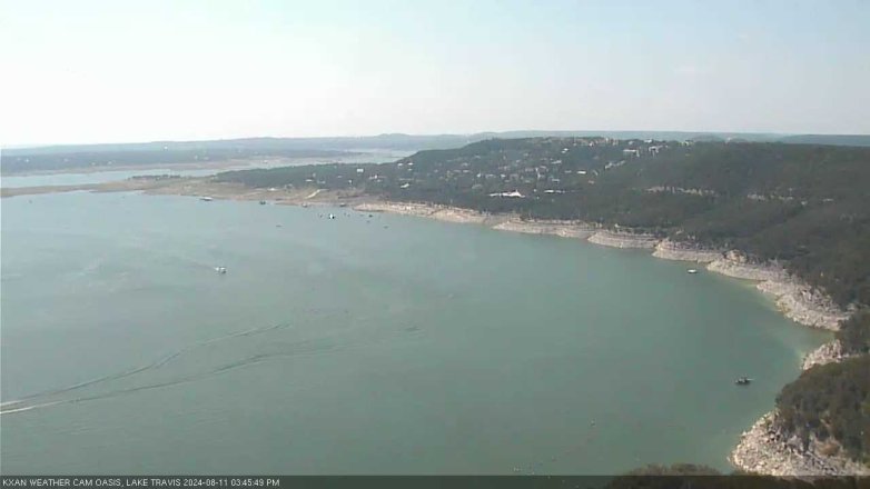 Lake Travis webcam, August 11, 2024 3:45 PM CT