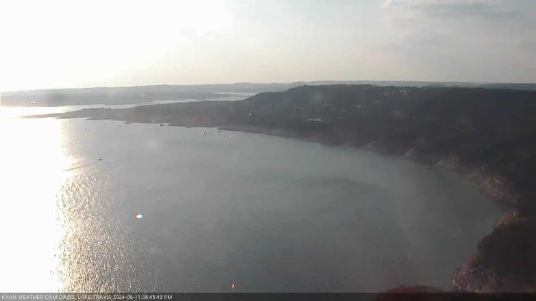 Lake Travis webcam, August 11, 2024 6:45 PM CT