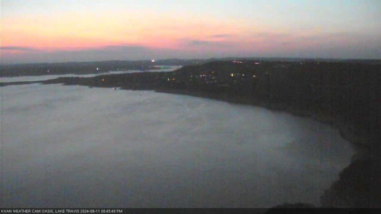 Lake Travis webcam, August 11, 2024 8:45 PM CT