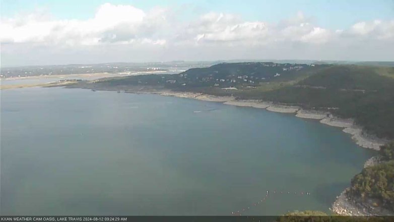 Lake Travis webcam, August 12, 2024 9:25 AM CT