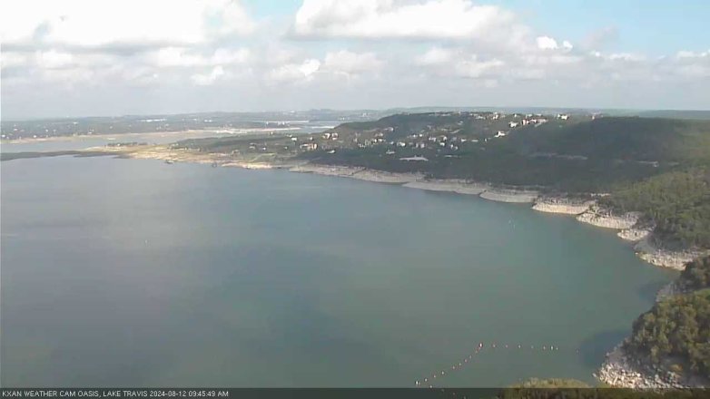 Lake Travis webcam, August 12, 2024 9:45 AM CT