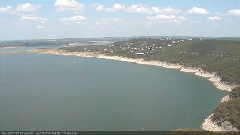 Lake Travis webcam, August 12, 2024 11:45 AM CT