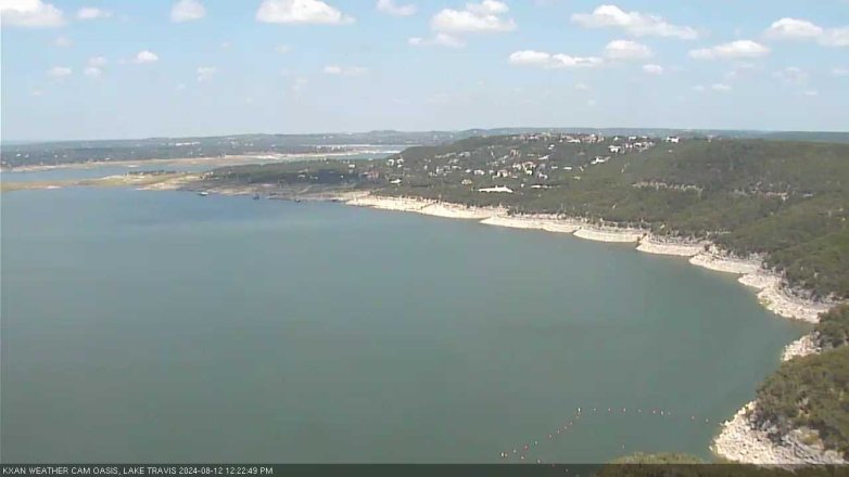 Lake Travis webcam, August 12, 2024 12:25 PM CT