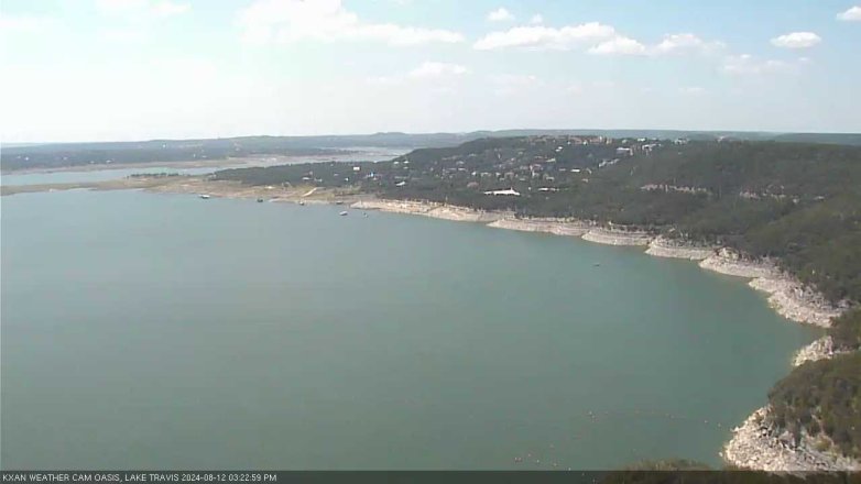 Lake Travis webcam, August 12, 2024 3:25 PM CT