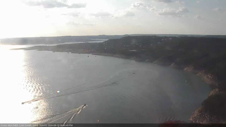 Lake Travis webcam, August 12, 2024 6:45 PM CT