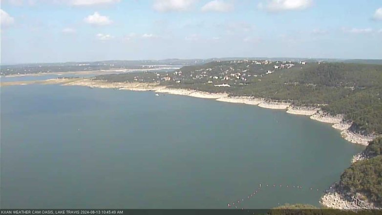 Lake Travis webcam, August 13, 2024 10:45 AM CT