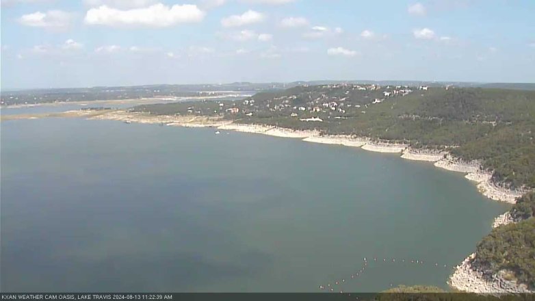Lake Travis webcam, August 13, 2024 11:25 AM CT