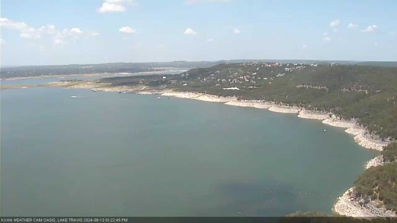 Lake Travis webcam, August 13, 2024 1:25 PM CT
