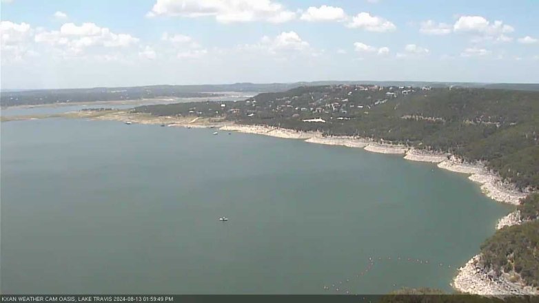 Lake Travis webcam, August 13, 2024 2:00 PM CT