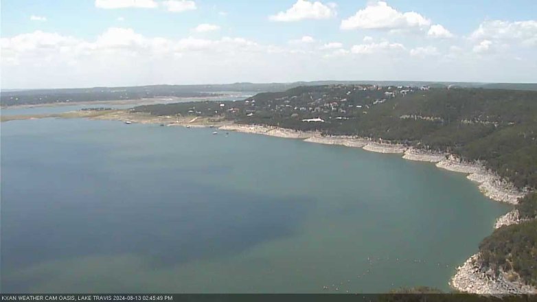 Lake Travis webcam, August 13, 2024 2:45 PM CT