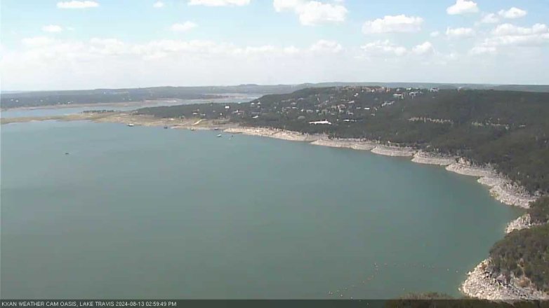 Lake Travis webcam, August 13, 2024 3:00 PM CT