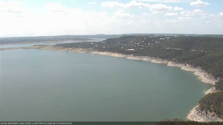 Lake Travis webcam, August 13, 2024 3:45 PM CT