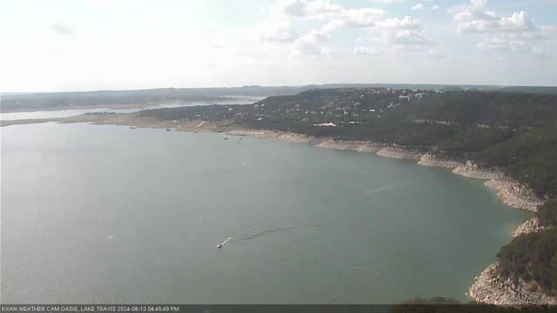 Lake Travis webcam, August 13, 2024 4:45 PM CT