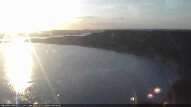 Lake Travis webcam, August 13, 2024 7:45 PM CT