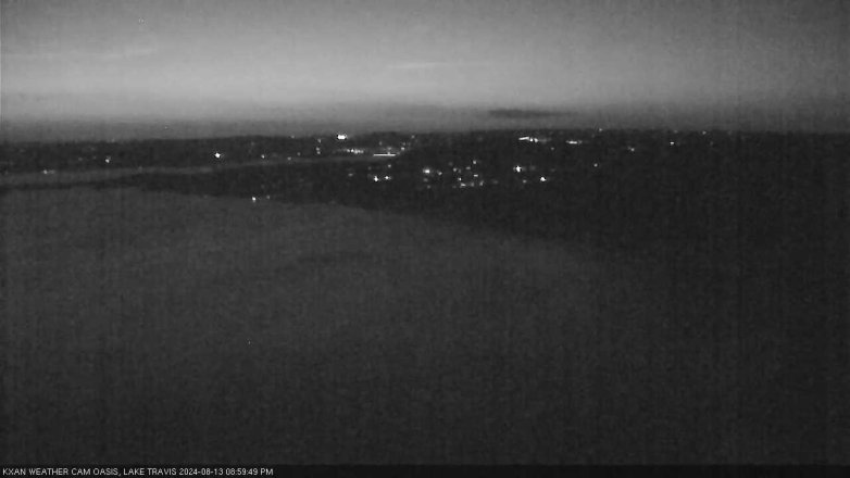 Lake Travis webcam, August 13, 2024 9:00 PM CT