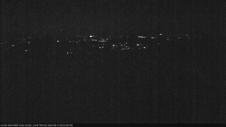 Lake Travis webcam, August 13, 2024 9:25 PM CT