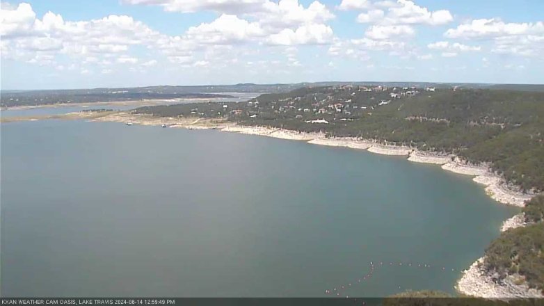 Lake Travis webcam, August 14, 2024 1:00 PM CT