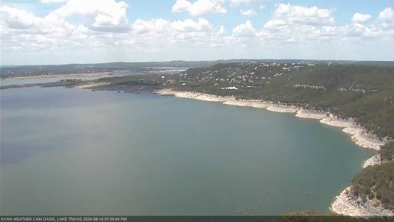 Lake Travis webcam, August 14, 2024 2:00 PM CT