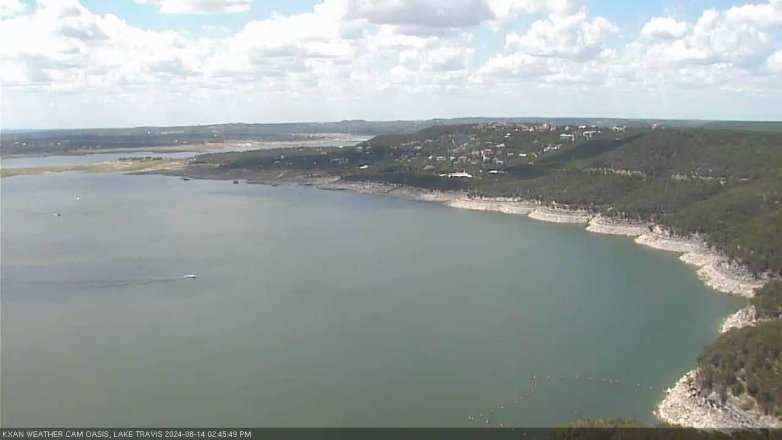 Lake Travis webcam, August 14, 2024 2:45 PM CT