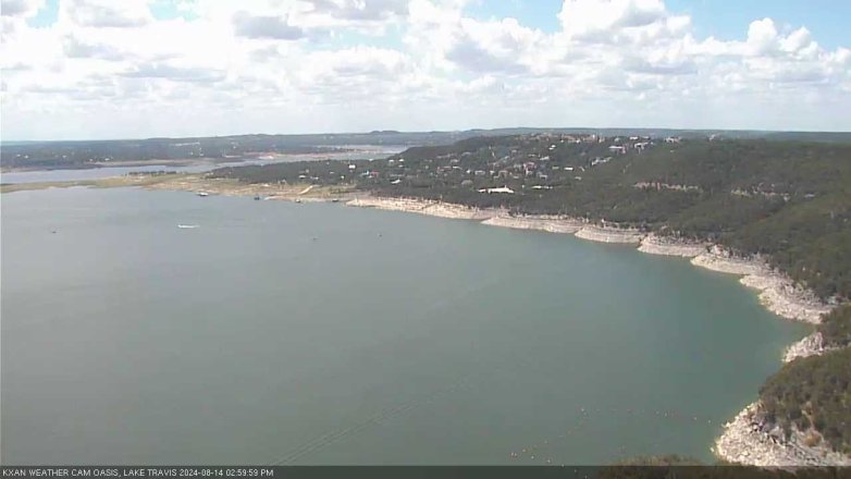 Lake Travis webcam, August 14, 2024 3:00 PM CT