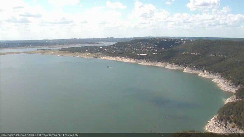 Lake Travis webcam, August 14, 2024 3:45 PM CT