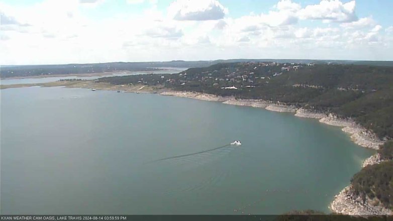 Lake Travis webcam, August 14, 2024 4:00 PM CT