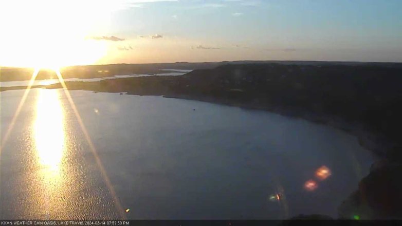 Lake Travis webcam, August 14, 2024 8:00 PM CT