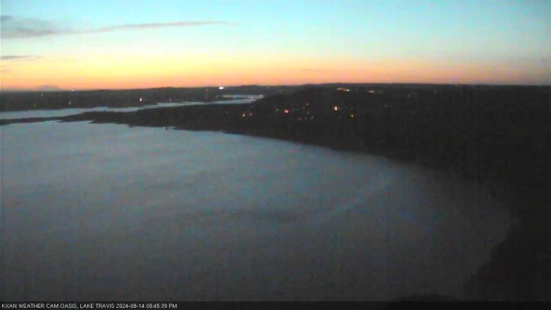 Lake Travis webcam, August 14, 2024 8:45 PM CT