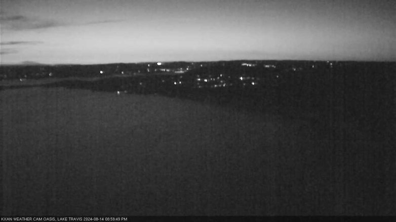 Lake Travis webcam, August 14, 2024 9:00 PM CT