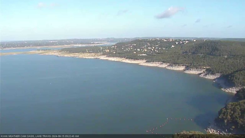 Lake Travis webcam, August 15, 2024 9:25 AM CT