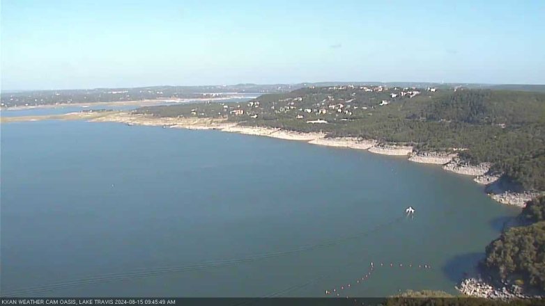 Lake Travis webcam, August 15, 2024 9:45 AM CT