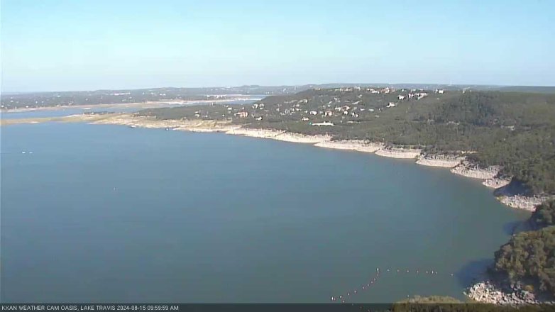 Lake Travis webcam, August 15, 2024 10:00 AM CT